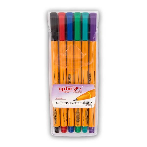 KOMPLET 6 X CIENKOPIS RYSTOR ETUI