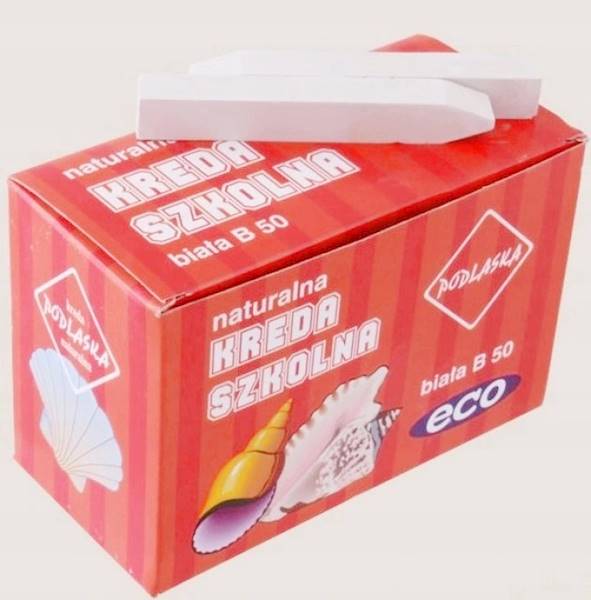 KREDA BIAŁA. PODLASKA OPAK. 50 SZT. KWADRAT