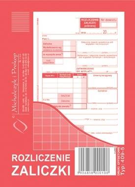 ROZLICZENIE ZALICZKI A6 MIP 409-5