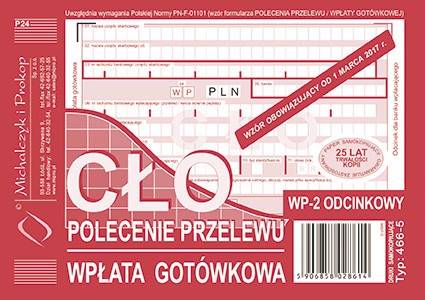 POLECENIE PRZELEWU WPŁ. GOT. CŁO 2SKŁ.466-5