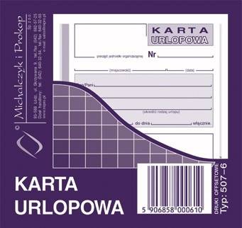KARTA URLOPOWA MIP 507-6