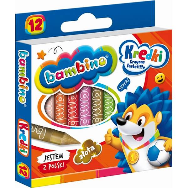 KREDKI ZWYKŁE 12 KOL BAMBINO WOSKOWE MAŁE SC