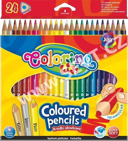 KREDKI OŁÓWKOWE 24 SZT COLORINO KIDS