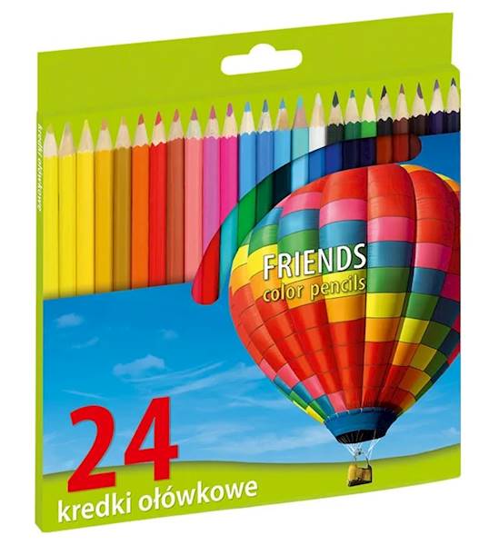 KREDKI OŁÓWKOWE 24 SZT TRÓJKĄTNE PRIMART