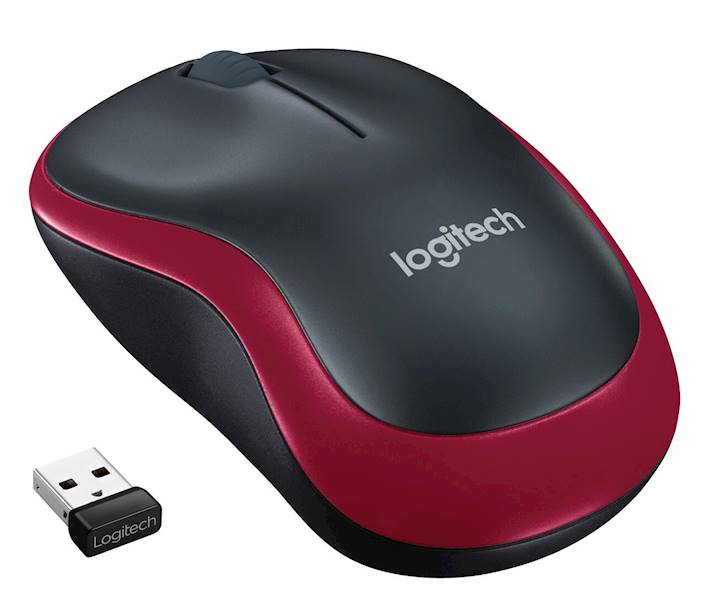 LOGITECH M185 MYSZ BEZPRZEWODOWA RED SC