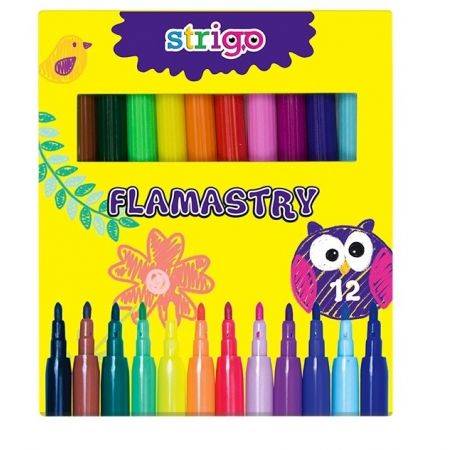 PISAKI FLAMASTRY STRIGO 12KOL SPIERALNE