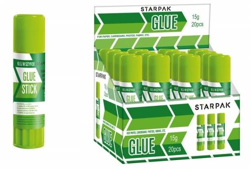 KLEJ W SZTYFCIE STARPAK PVP 15G BIAŁO ZIELONY