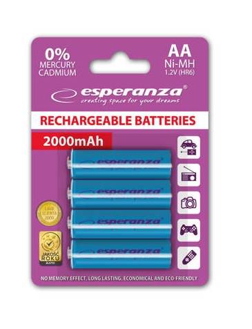 AKUMULATOR ESPERANZA AA 2000mAh A4 NIEBIESKIE