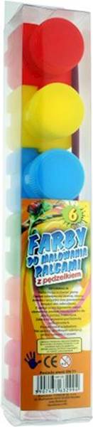 FARBY DO MALOWANIA PALCAMI 6 KOL.