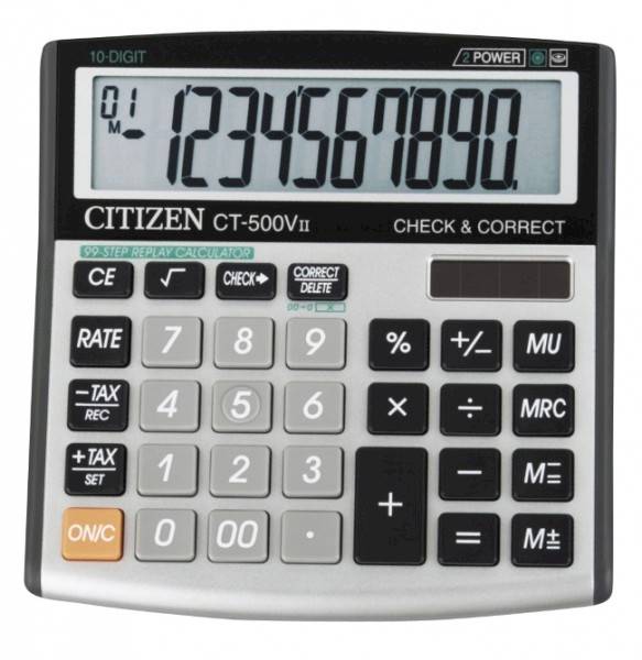 KALKULATOR CITIZEN CT-500V ŚR CHECK AND CORRECT SC