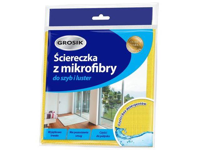 ŚCIERECZKA DO SZYB MIKROFIB ŻÓŁTA GROSIK  40x40 SC