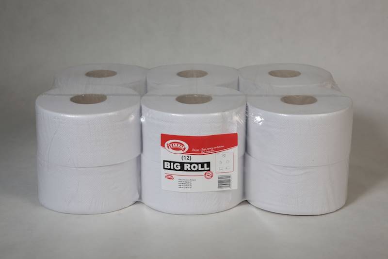 PAPIER TOALETOWY JUMBO BIAŁY 180M fi rolki 23
