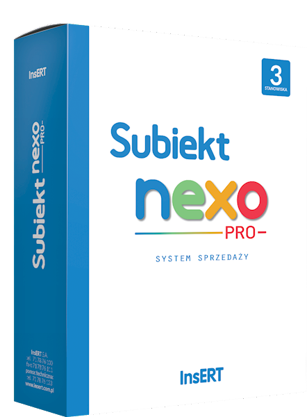 Subiekt nexo PRO - licencja na 3 stanowiska (e-lic)