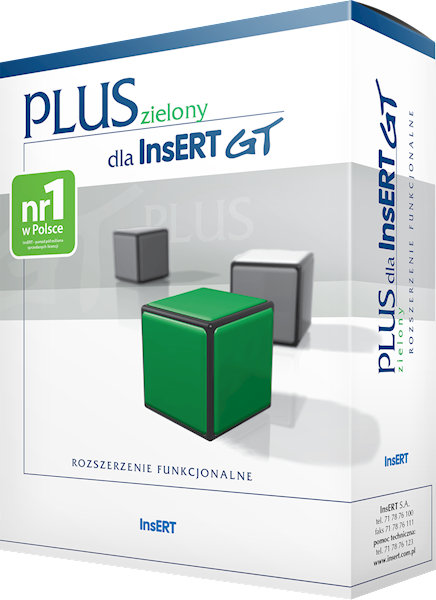 zielony PLUS dla InsERT GT (licencja elektroniczna)