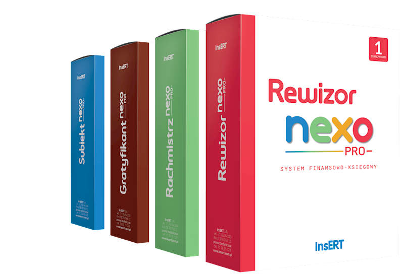 Biuro rachunkowo-płacowe nexo PRO (Rewizor, Rachmistrz, Gratyfikant, Subiekt) e.lic.