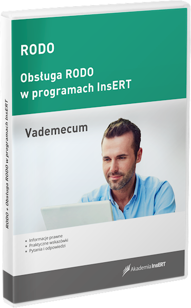 RODO - vademecum + obsługa RODO w programach InsERT (licencja elektroniczna)