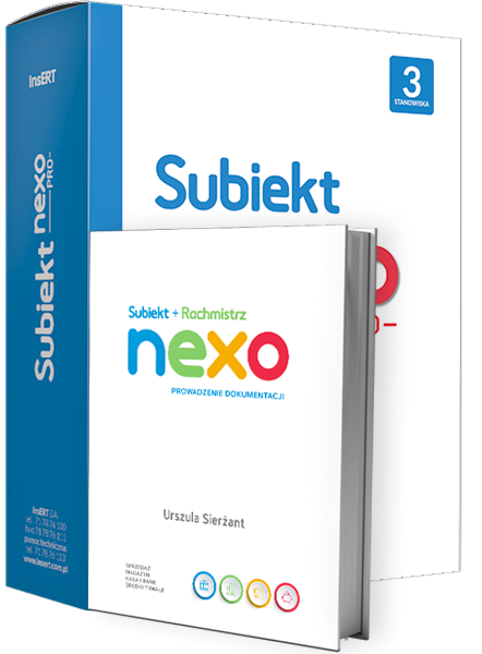 Subiekt nexo PRO 3 st. (e-lic) + Podręcznik „Subiekt nexo + Rachmistrz nexo – Prowadzenie dokumentacji”