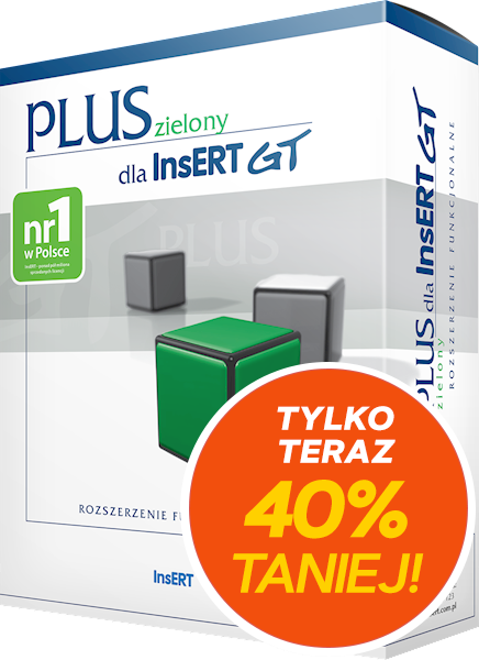 zielony PLUS dla InsERT GT (licencja elektroniczna)