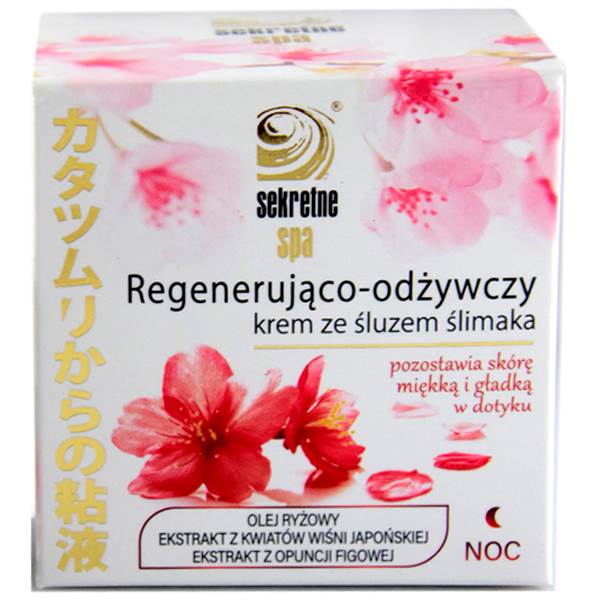 JAPAN SECRET Regenerująco - odżywczy krem ze śluzem ślimaka na noc