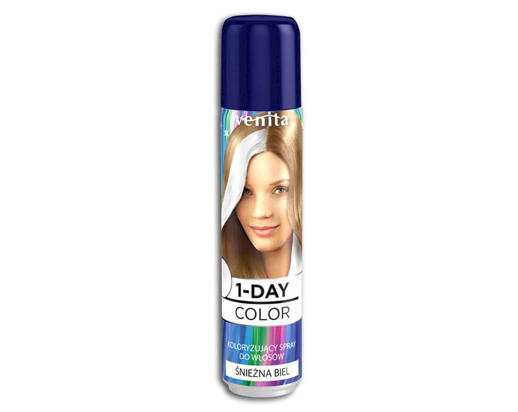 KOLORYZUJĄCY SPRAY DO WŁOSÓW 1-DAY 01 ŚNIEŻNA BIEL
