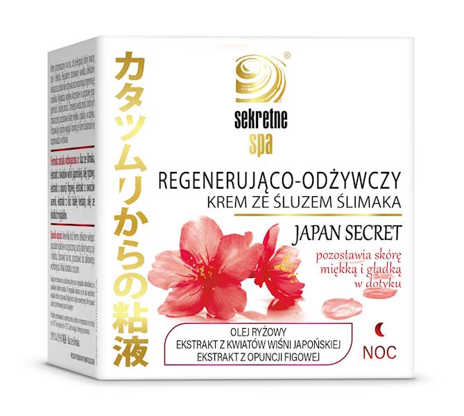 JAPAN SECRET Regenerująco - odżywczy krem ze śluzem ślimaka na noc