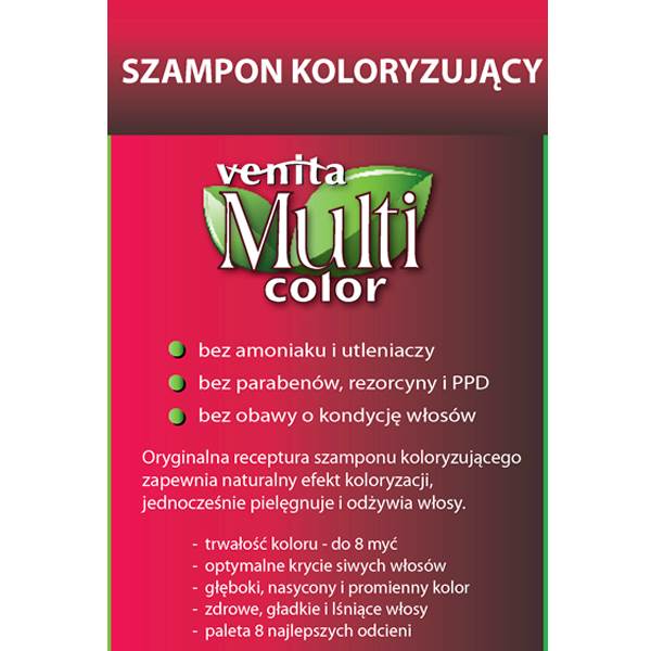 Szampon koloryzujący w saszetce Multicolor 1.0 BLACK - czarny