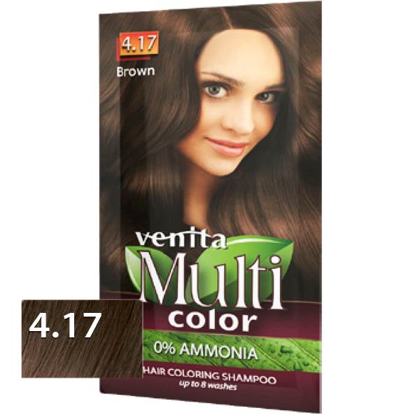 Szampon koloryzujący w saszetce Multicolor 4.17 BROWN brązowy
