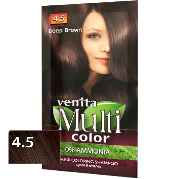 Szampon koloryzujący w saszetce Multicolor 4.5 DEEP BROWN
