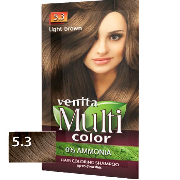 Szampon koloryzujący w saszetce Multicolor 5.3 LIGHT BROWN