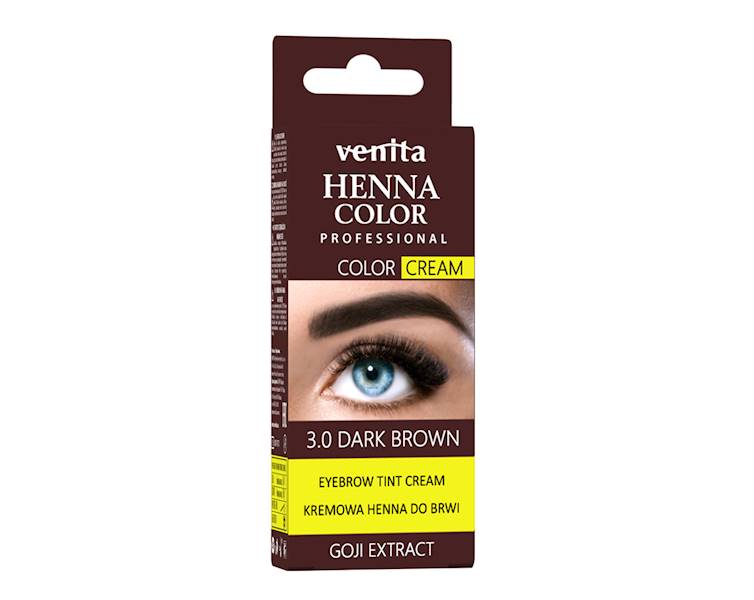 KREMOWA HENNA DO BRWI 3.0 CIEMNY BRĄZ LIFT