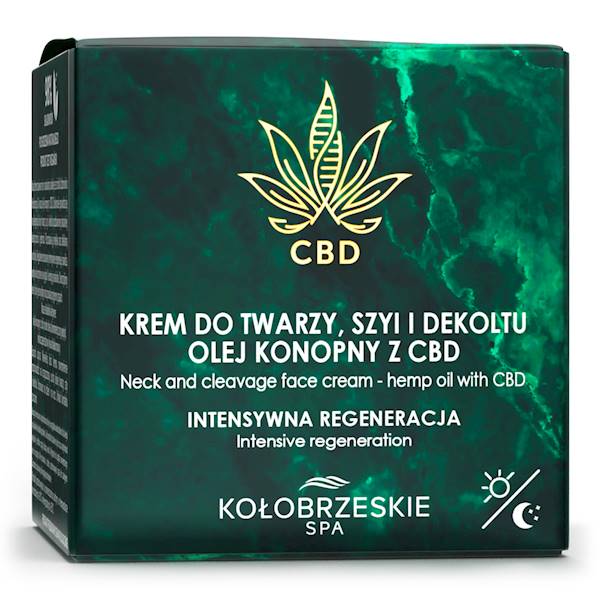 Krem do twarzy szyi  dekoltu Olej Konopny z CBD 50
