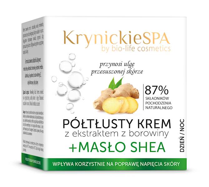 Krem do twarzy borowinowy półtłusty z masłem shea 50 ml