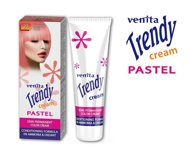 TRENDY CREAM TUBE 27-RÓŻOWY FLAMING