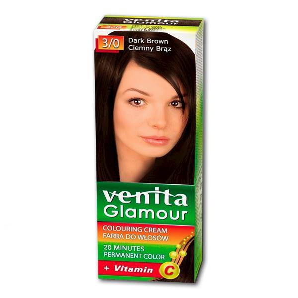 FARBA DO WŁOSÓW GLAMOUR CIEMNY BRĄZ 3/0