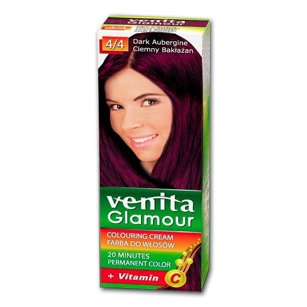 FARBA DO WŁOSÓW GLAMOUR CIEMNY BAKŁAŻAN 4/4