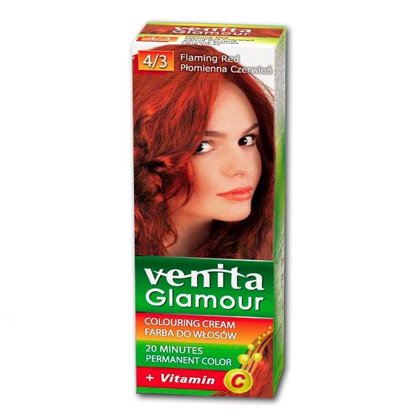 FARBA DO WŁOSÓW GLAMOUR PŁOMIENNA CZERWIEŃ 4/3