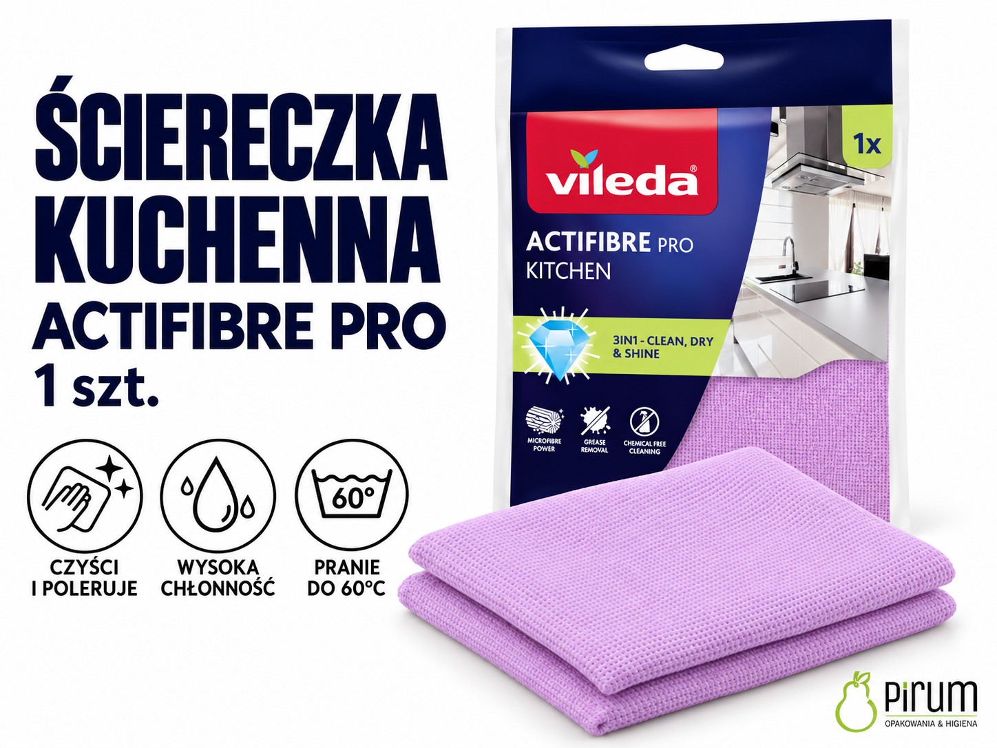 Vileda Actifibre Pro kuchenna 1 sztuka — zdjęcie PIRUM
