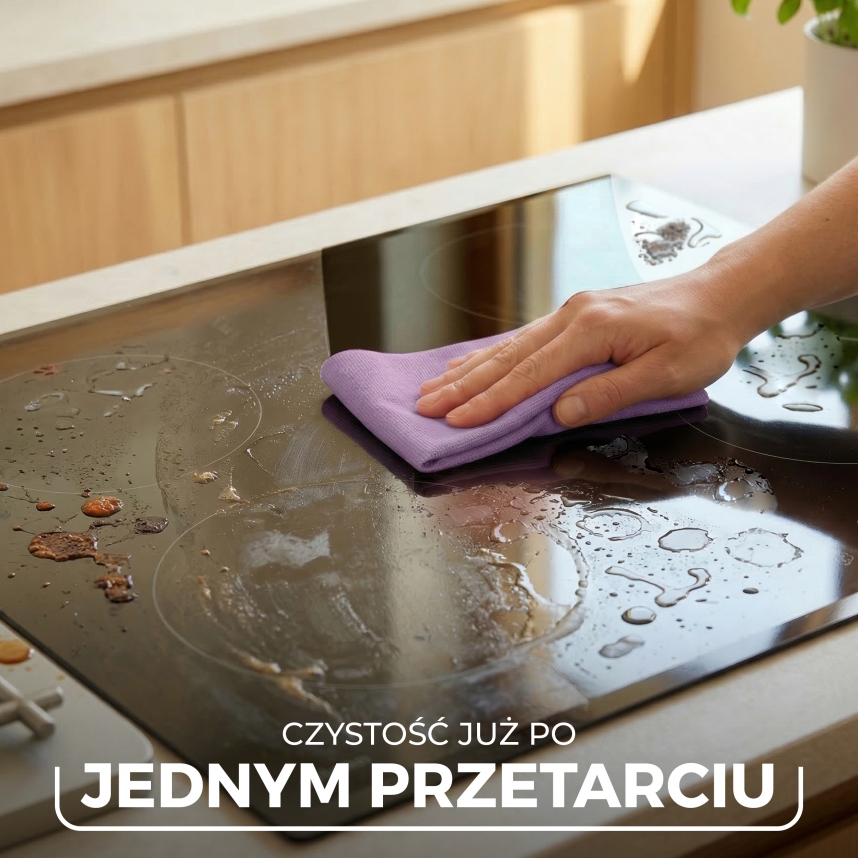Czyści, osusza i poleruje
