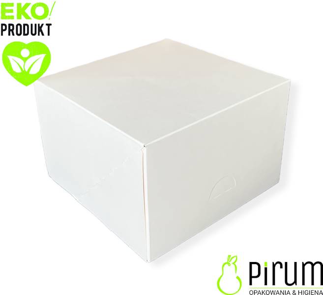 Pudełko PAP 180x180x100 BIAŁE Ciasto 180szt 43912