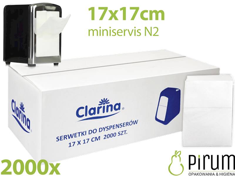 Clarina Serwetki 17x17 Dyspenser 2000szt Aku 5705 