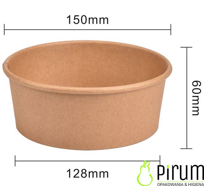 $ Miska 750ml PAP KRAFT 150mm Pokepack 50szt 