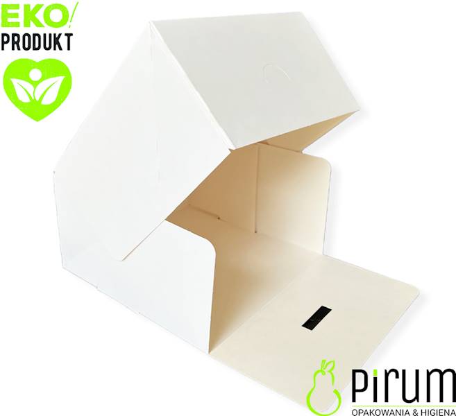 Pudełko PAP 220x220x120 BIAŁE Ciasto 180szt 43913