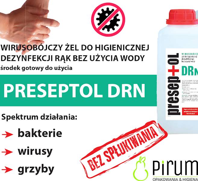 Preseptol DRN 5L ŻEL Dezynfekcja Rąk Bez Wody