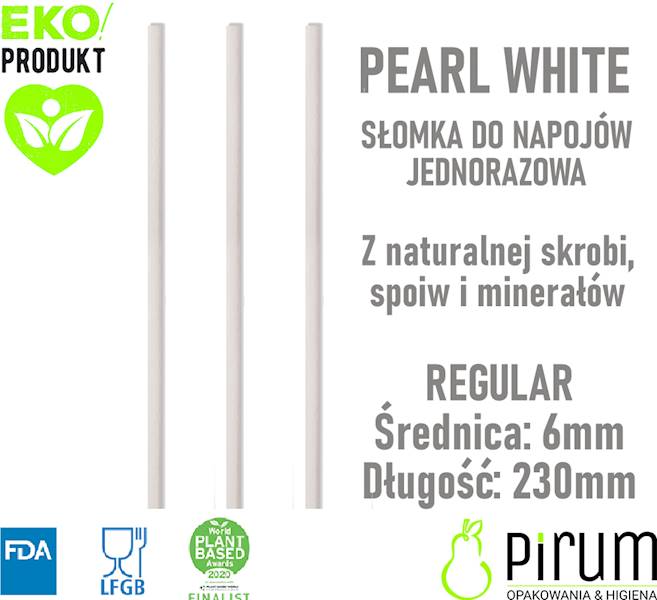 Słomki 6x230mm CORN WHITE Regular 250szt