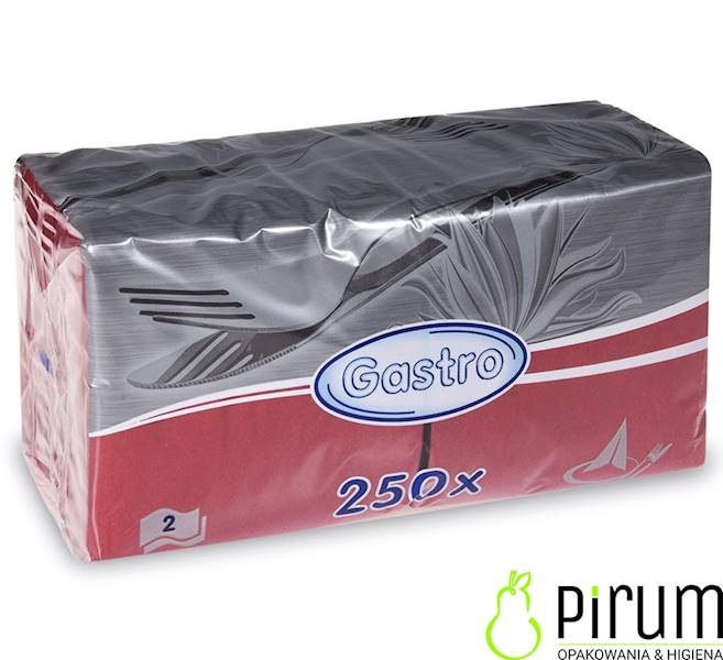 Serwetki 2w 24x24 Bordo 1/4 250szt Wimex 85908