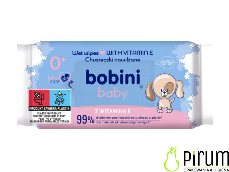 Bobini Chusteczki Nawilżane Sensitive 60szt 