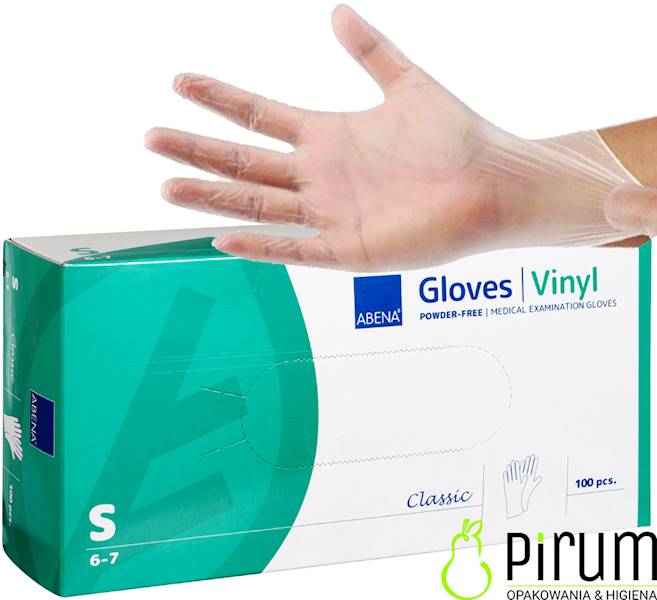 Rękawice S VINYL Powder-Free Abena 4424 100szt