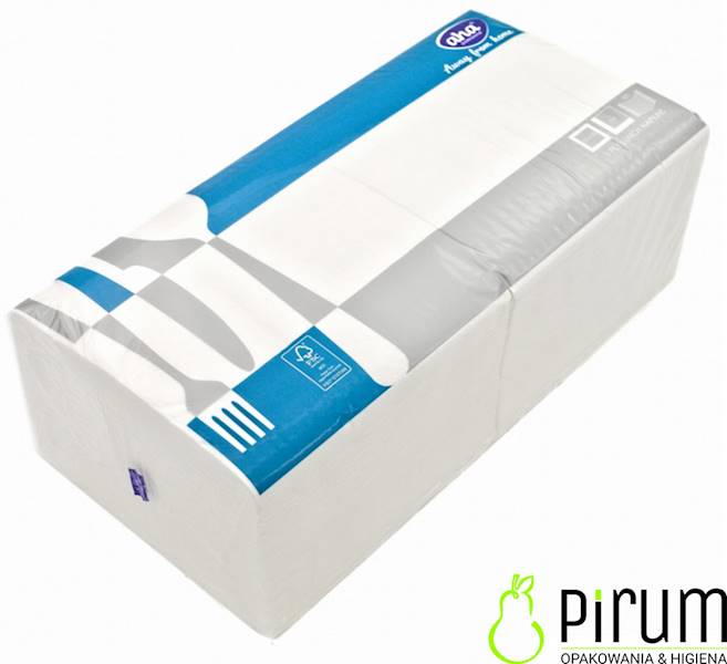 Serwetki 1w 33x33 Białe 1/4 400szt AHA