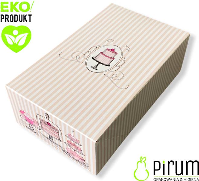 Pudełko PAP 125x210x70 PASKI Ciasto 180szt 43197