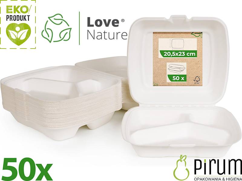 Menubox 3-dz 9" Trzcina 230x205 LOVE NATURE 50szt 